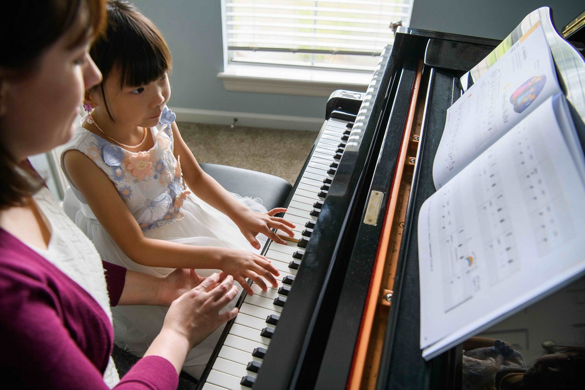 Yee_Piano_Studio_0683 Young child piano lesson with teacher