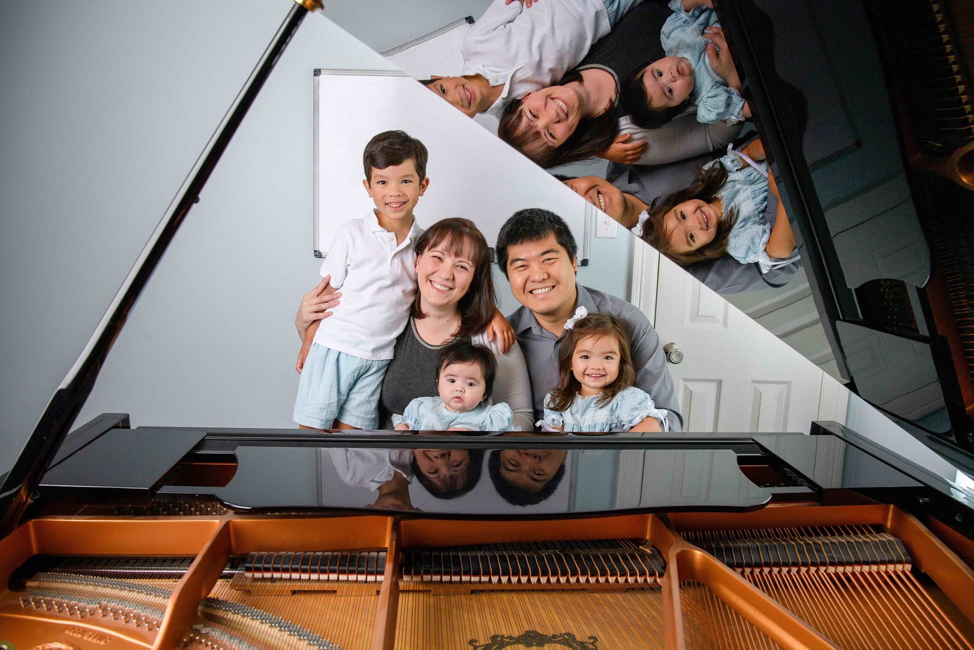 family piano lesson