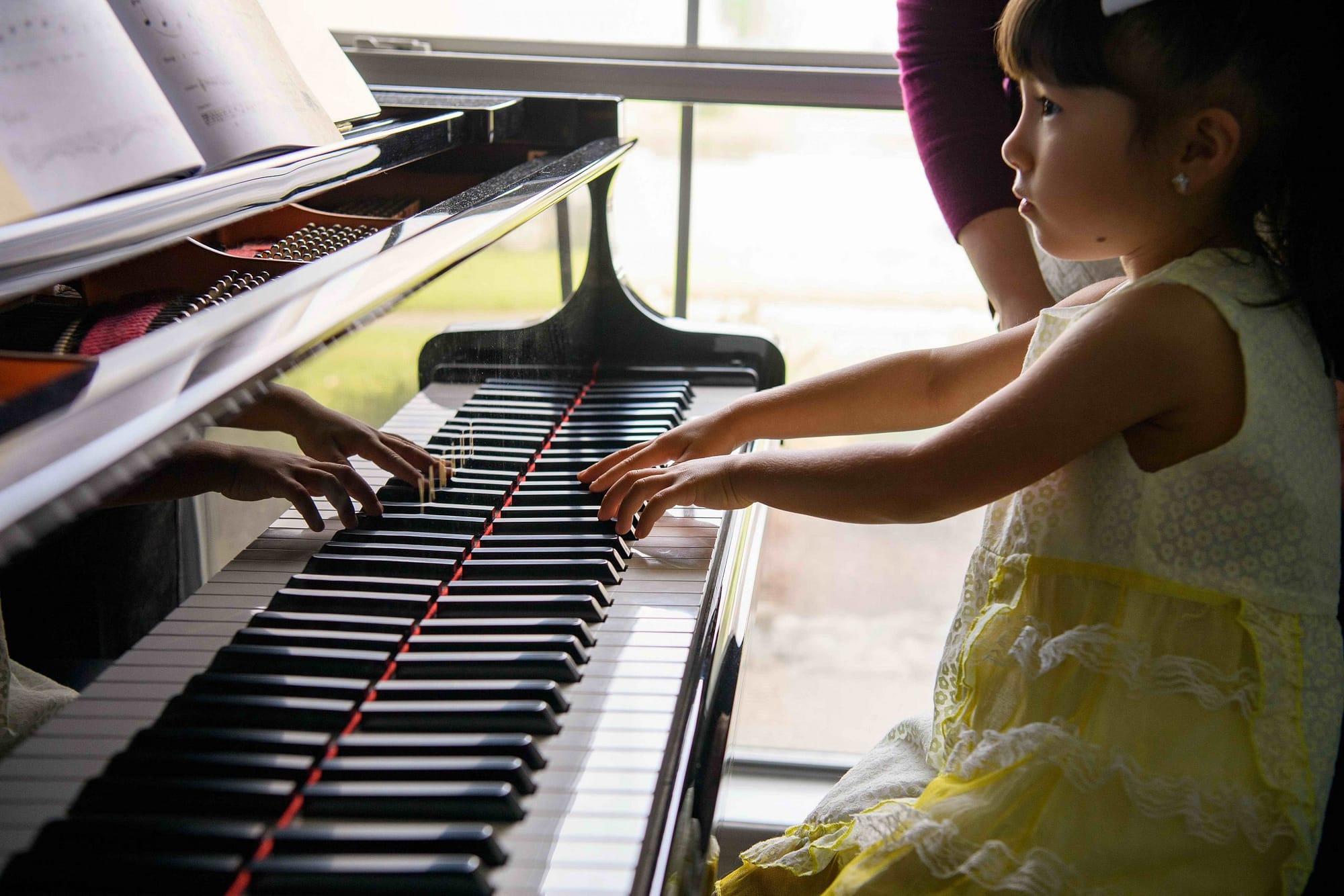 Preschool piano lesson