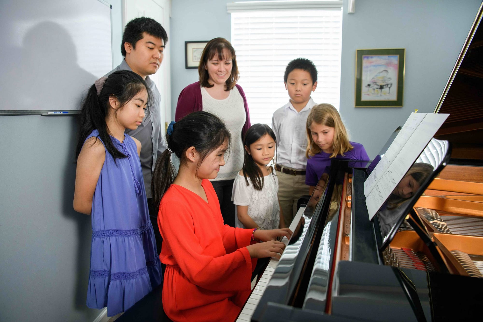 Group class piano lesson